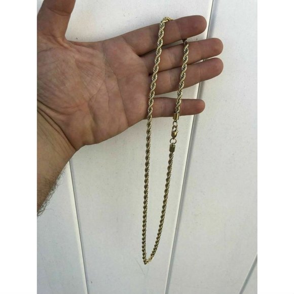 Harlembling 14k Gold Steel Thick 5mm Rope Chain - Picture 4 of 11